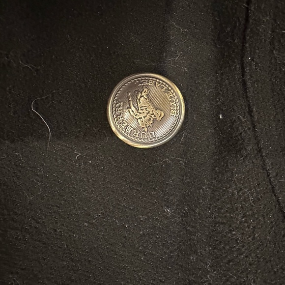 Burberry Blue Label Black Double-Breasted Pea Coat - Picture 11 of 15